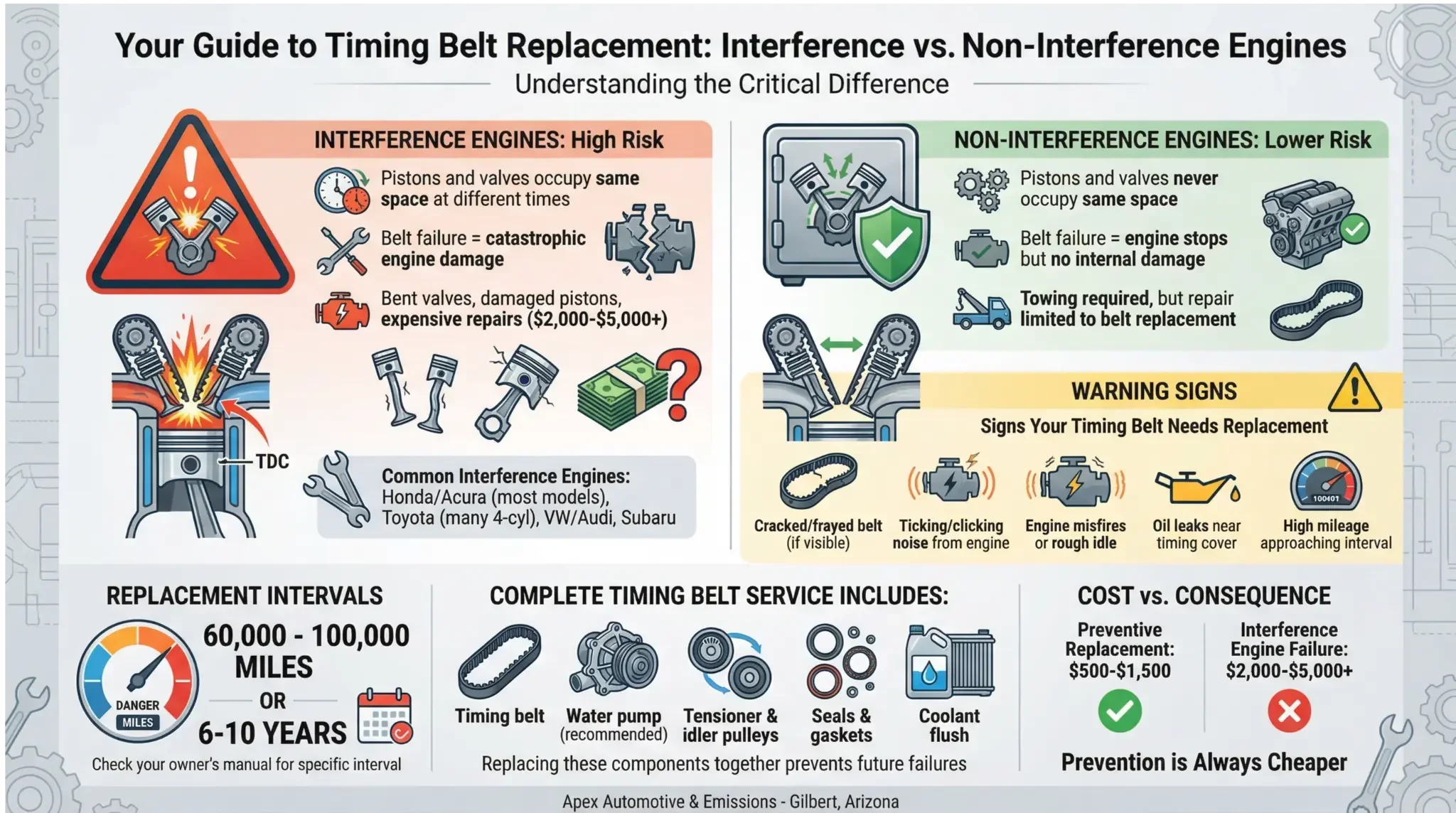 Timing Belt Replacement infographic